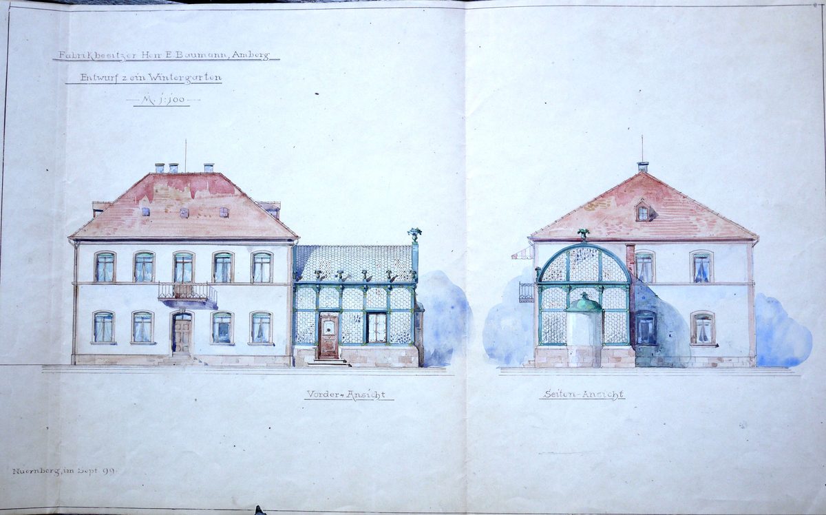 1899 Bauplan Wintergarten