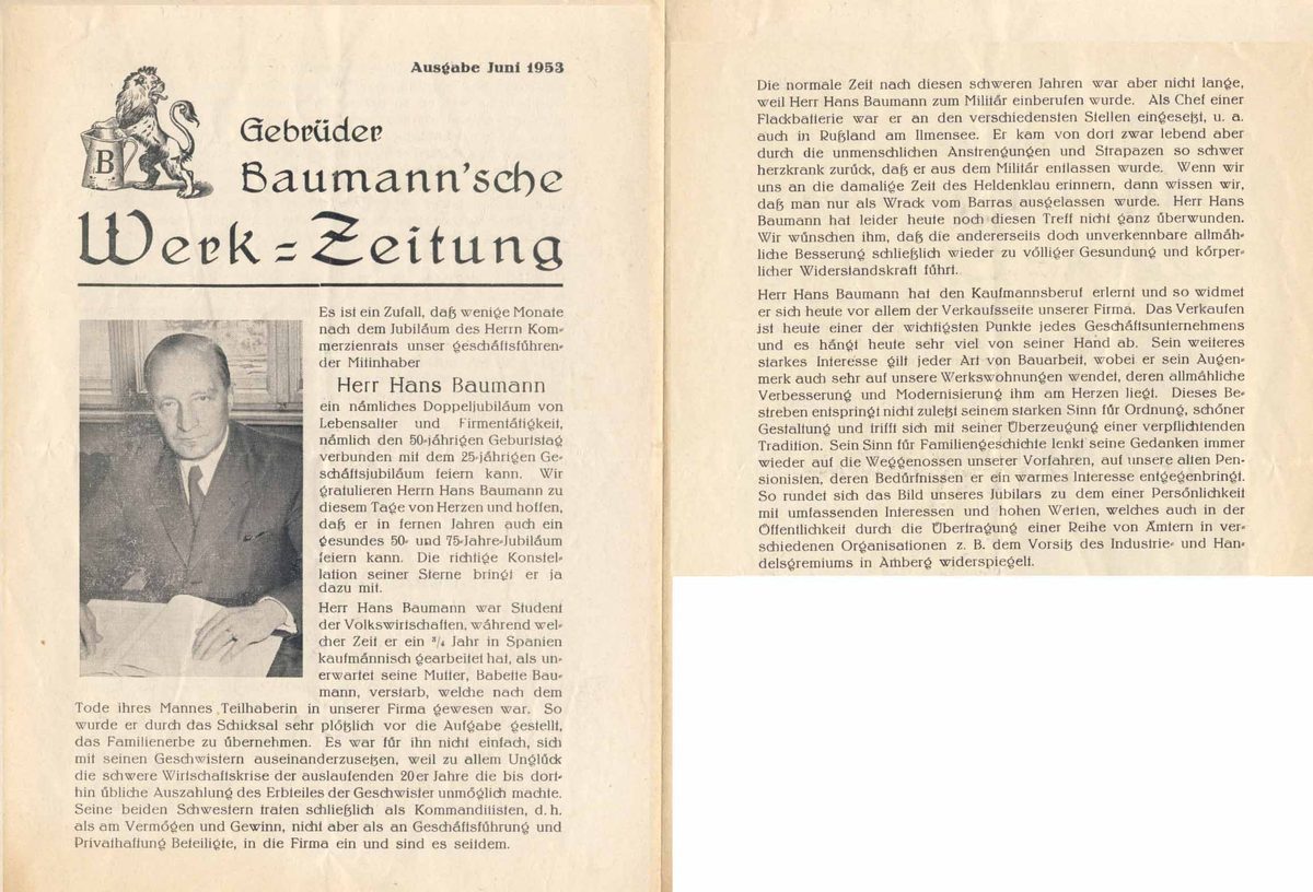 Werkszeitung Juni 1953